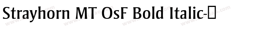 Strayhorn MT OsF Bold Italic字体转换